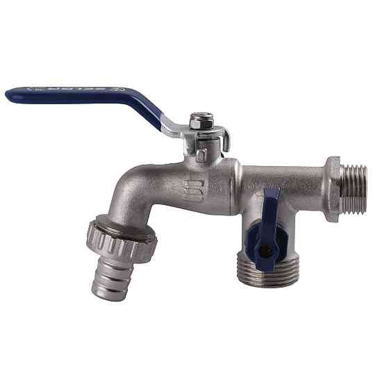 Кран SELBA кульовий для поливу подвійний 1/2″x3/4″x1/2″ SL4086 Луцк