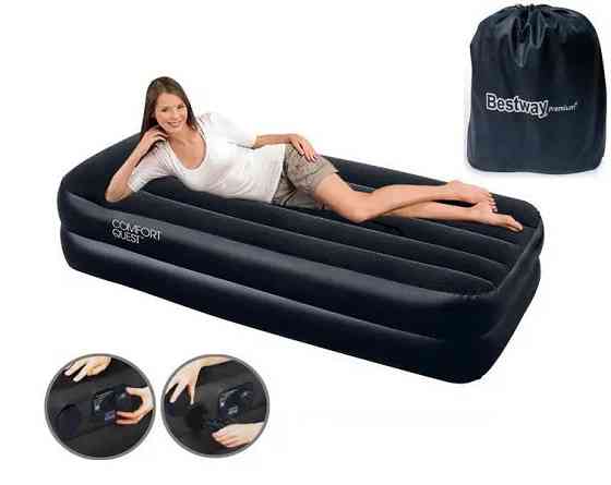Надувная одноместная кровать Bestway Premium+ Air Bed со встроенным электронасосом 191 х 97 х 46 см. Киев