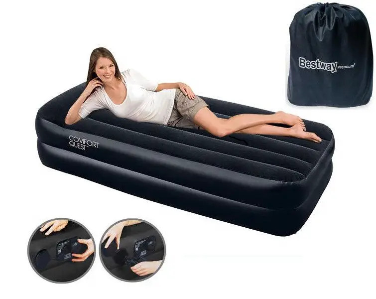 Надувне одномісне ліжко Bestway Premium+ Air Bed вбудованим електронасосом 191 х 97 х 46 см. Київ - фото 2