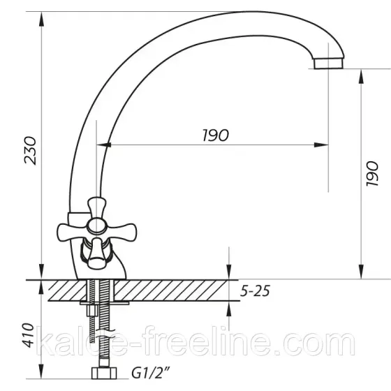 Смеситель для мойки ZERIX TLB 722 Харьков