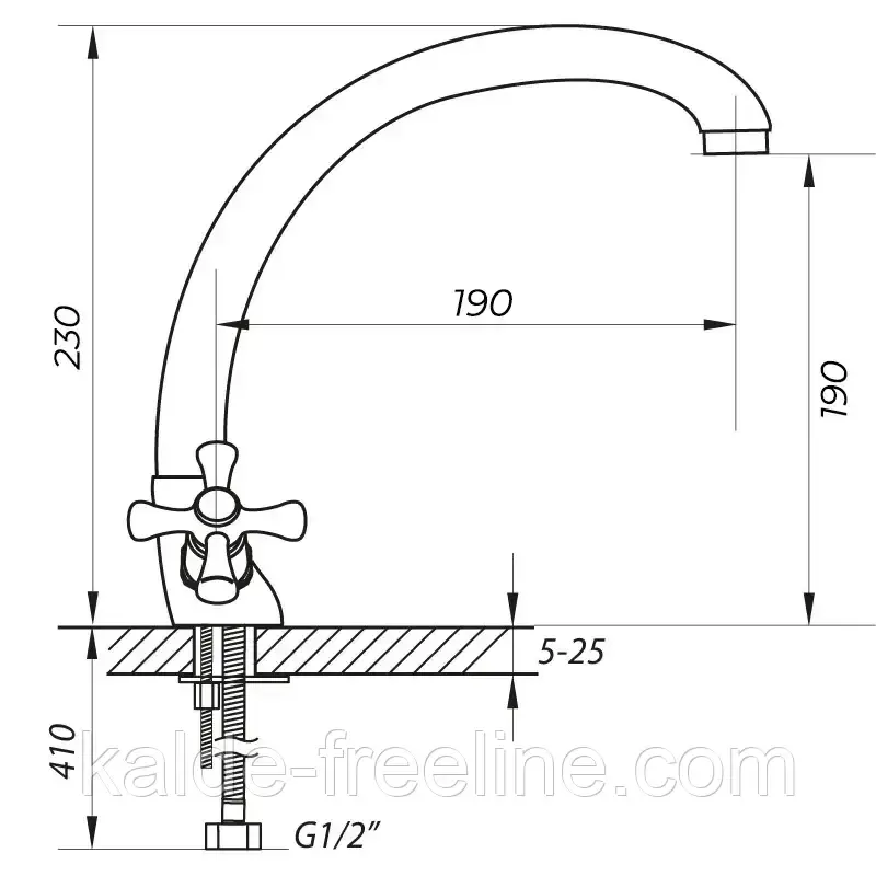 Смеситель для мойки ZERIX TLB 722 Харьков - изображение 2