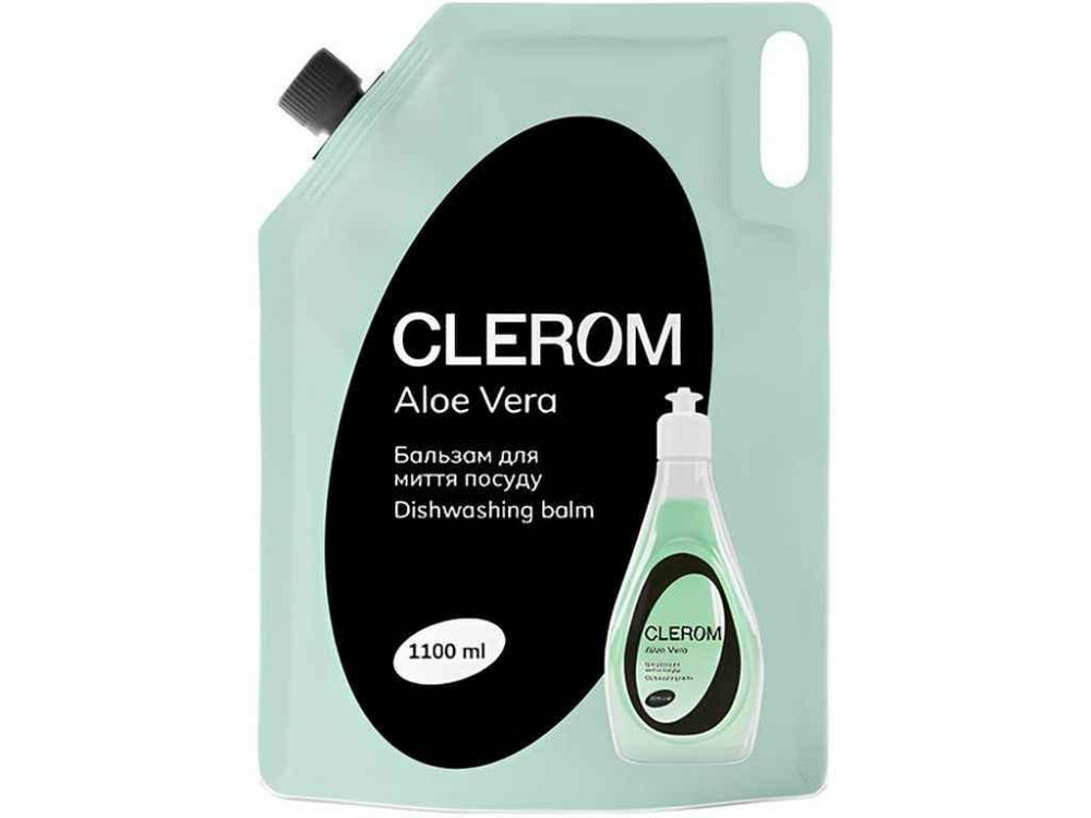 Бальзам для миття посуду 1,1л Aloe Vera дой-пак ТМ CLEROM Київ - фото 1