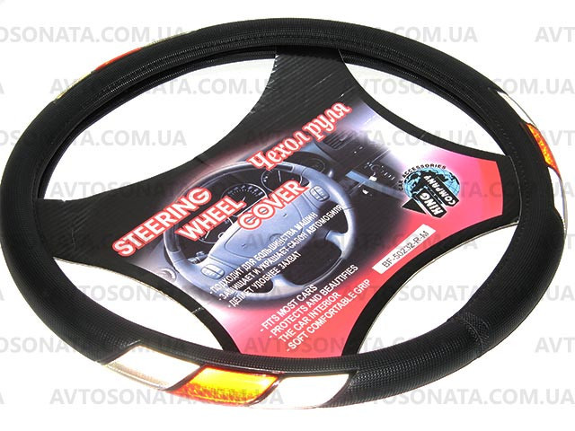 Обплетення 50232 BK-R-S чорна/2 білих і червоних смуг Вінниця - фото 2