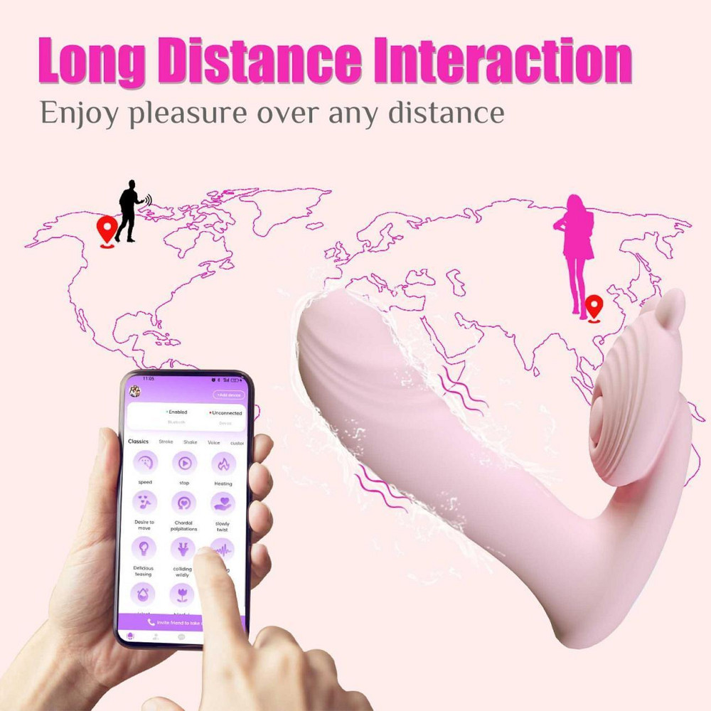 Вібратор - Silicone vibrator, 6 frequenciesFinger function, Heating + APP Sex Aura Київ - фото 2