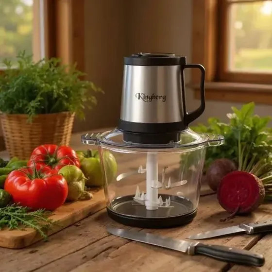 Кухонный измельчитель KB-2007 с стеклянной чашей 3 л, 800 Вт, для мяса, овощей и льда Одесса