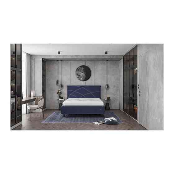 Ліжко NettaDesign Comfort з нішею для білизни на ніжках 160x200 синій Київ