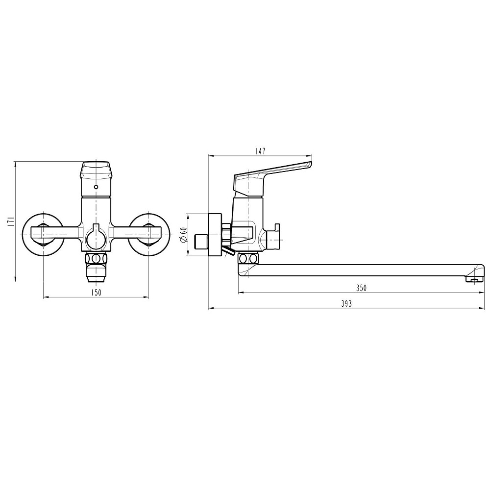 Змішувач для ванни TOPAZ LEXI TL21208-H57-0 Тернопіль - фото 7