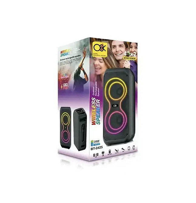 Колонка музична портативна Bluetooth з micофоном 4" BT 2425/ 6696 (16) Одеса - фото 2