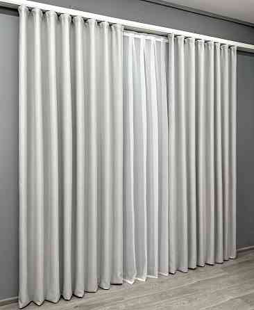 Комплект штор VR-Textil Блэкаут двусторонний Scandi № 1898ш Пепельный 100х270 см 2 шт (31-984) Киев