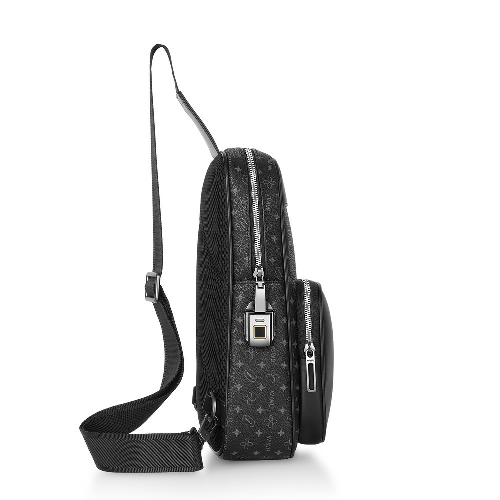Сумка WIWU Master Fingerprint Lock Crossbody Bag Black Одеса - фото 4