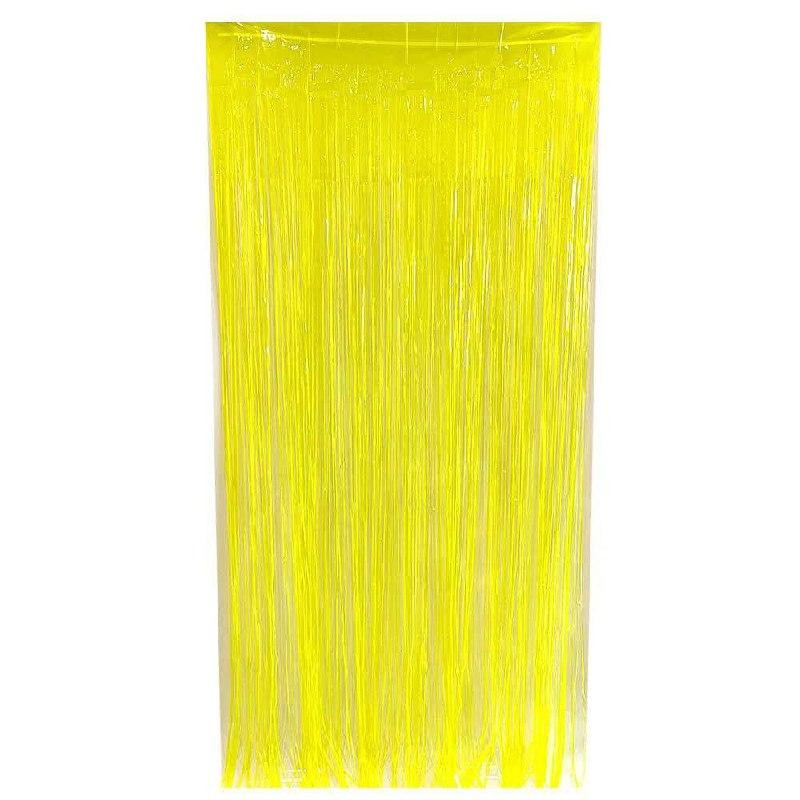 Дощик для фотозони флуоресцентний неоновий 2 м на 1 м жовтий Київ - фото 1