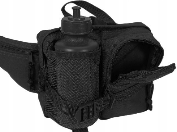 Універсальна Поясна Сумка 3 кишені з флягою 0.5 літрів Mil-Tec від Sturm (13511002) Black Нововолинськ - фото 5