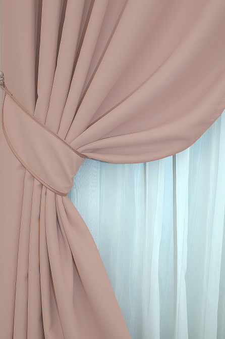 Комплект готовых штор VR-Textil Блэкаут Midnight № 1226ш Светло-пудровый 150х270 см 2 шт (33-0073) Киев - изображение 5