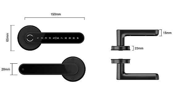 PES Hand сірий розумний біометричний замок для дверей Київ