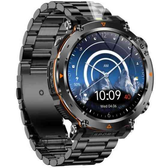 Умные наручные часы Smart Avation Pro Steel 2 ремешка (Черный) Винница