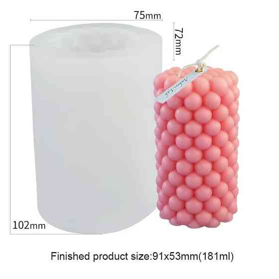 Силиконовая форма для изготовления свечей 7.5 x 10.2 cм 