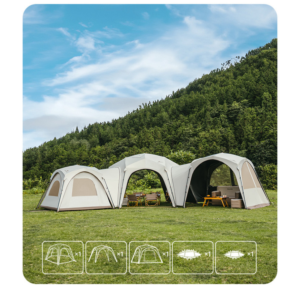 Тент для кемпінгу Naturehike CNK230WS014, 4.6 м * 4,0 м, бежевий Київ - фото 5