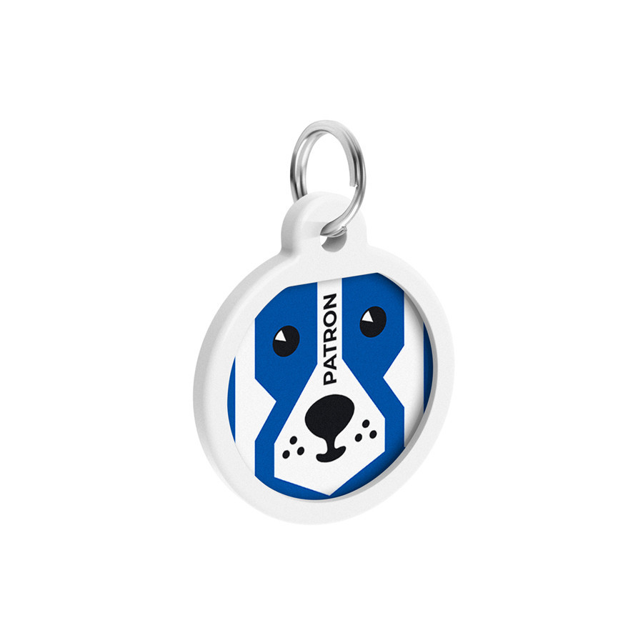 Адресник для собак і котів металевий WAUDOG Smart ID з QR-паспортом, малюнок "Парон", коло, Д 25 мм Вінниця - фото 3