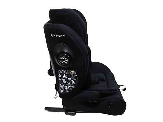 Автокрісло VELANO Flexo i-Size 76–150 см, ISOFIX + Top Tether/ремінь, black Київ