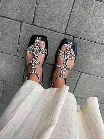 Notta bene Босоніжки жіночі леопардові Notta bene BS-0124 літні шкіряні / Зручне літнє взуття н Коломыя
