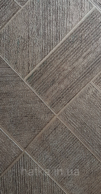 Шпалери вінілові на флізеліні Ritus Marburg метрові геометрія під плитку структурні сірі сріблясті Київ - фото 3