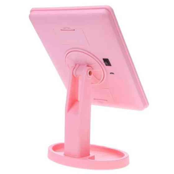 Столикове дзеркало з підсвіткою Large 16 LED Mirror 5308, рожеве. Вінниця