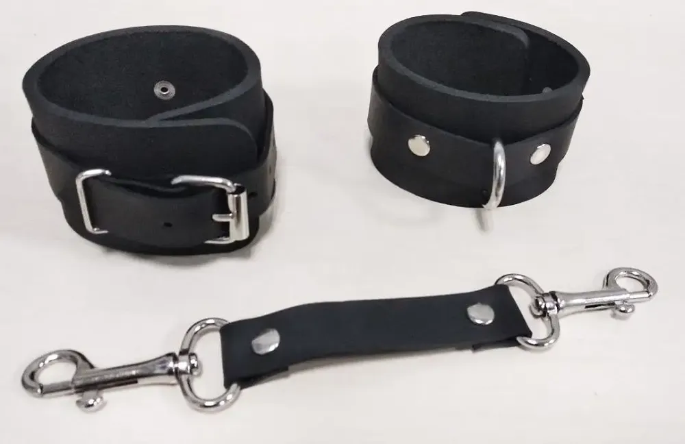 Наручники Feral Feelings - Hand Restraints, натуральна шкіра, чорні Львов - изображение 3