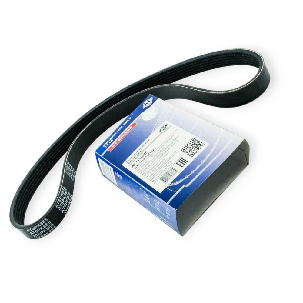 Ремінь струмковий 1118-Калина (1,6) 6РК885 (AT) генератора Мукачево - фото 1