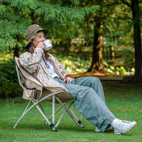 Стілець складаний Naturehike Stellaluna T04 CNK2550JJ022, вуглецева сталь, чорний Киев