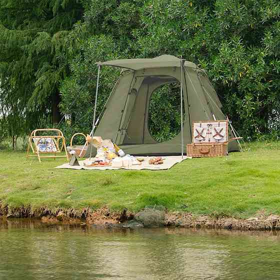 Намет тримісний NaturehikeUPF 50+ Ango pop up NH21ZP010, 210T зі стійками, темно-зелена Київ