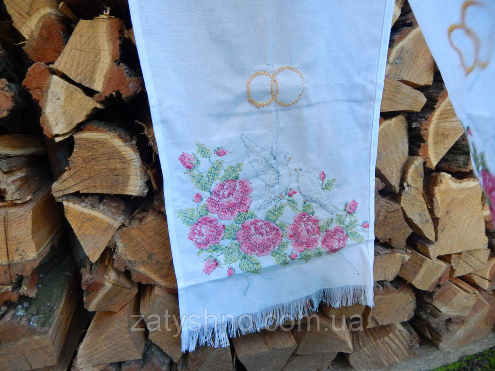 Вышитый рушник с голубями длинный Киев - изображение 4