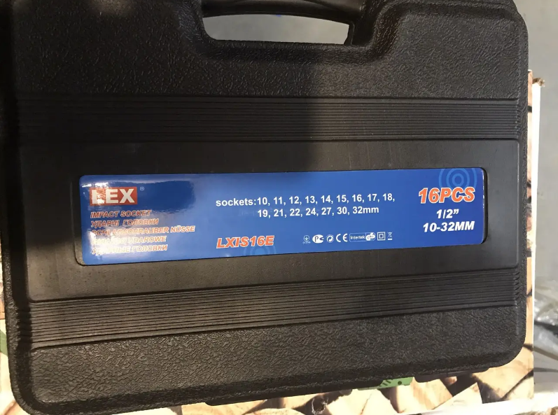 Набір ударних головок LEX LXIS16E 1/2" 10-32 мм 16 од., набір ударних торцевих головок для авто Київ - фото 4