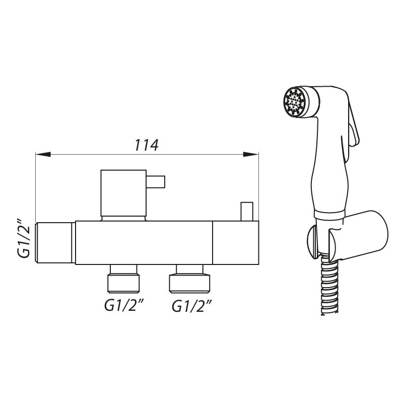 Монокран Zerix LR5398-4 для гигиенического душа и бачка унитаза LL1212 Харьков - изображение 2