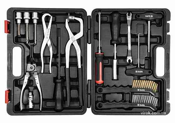 Набір інструменів для обслуговування гальмівної системи авто YATO : 1/2", 3/8", CrV, 15 шт. [4] Одеса