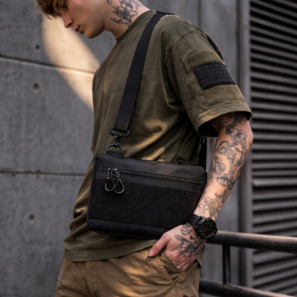 Мужская тактическая армейская сумка через плечо, Мужская тактическая сумка барсетка через плечо FU-91 Львов - изображение 18