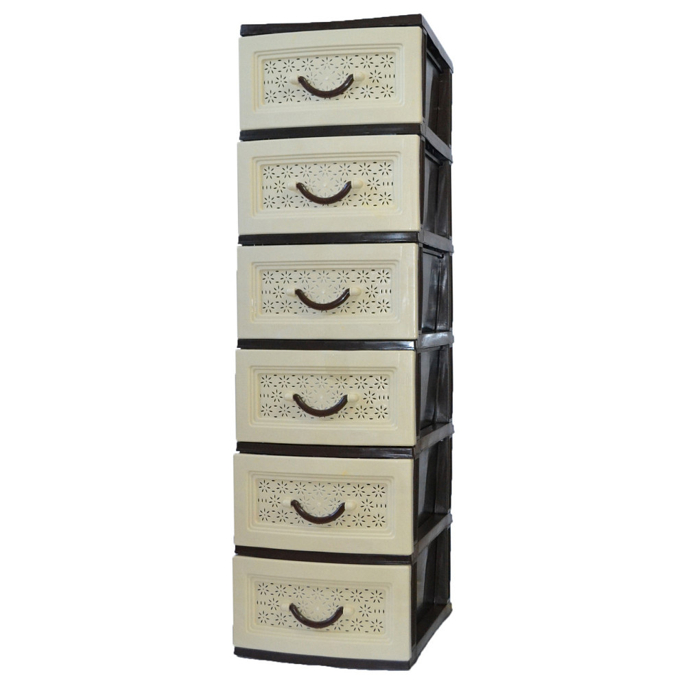 Комод пластиковый Life 6 ящиков. 122х36х41 Одесса - изображение 1