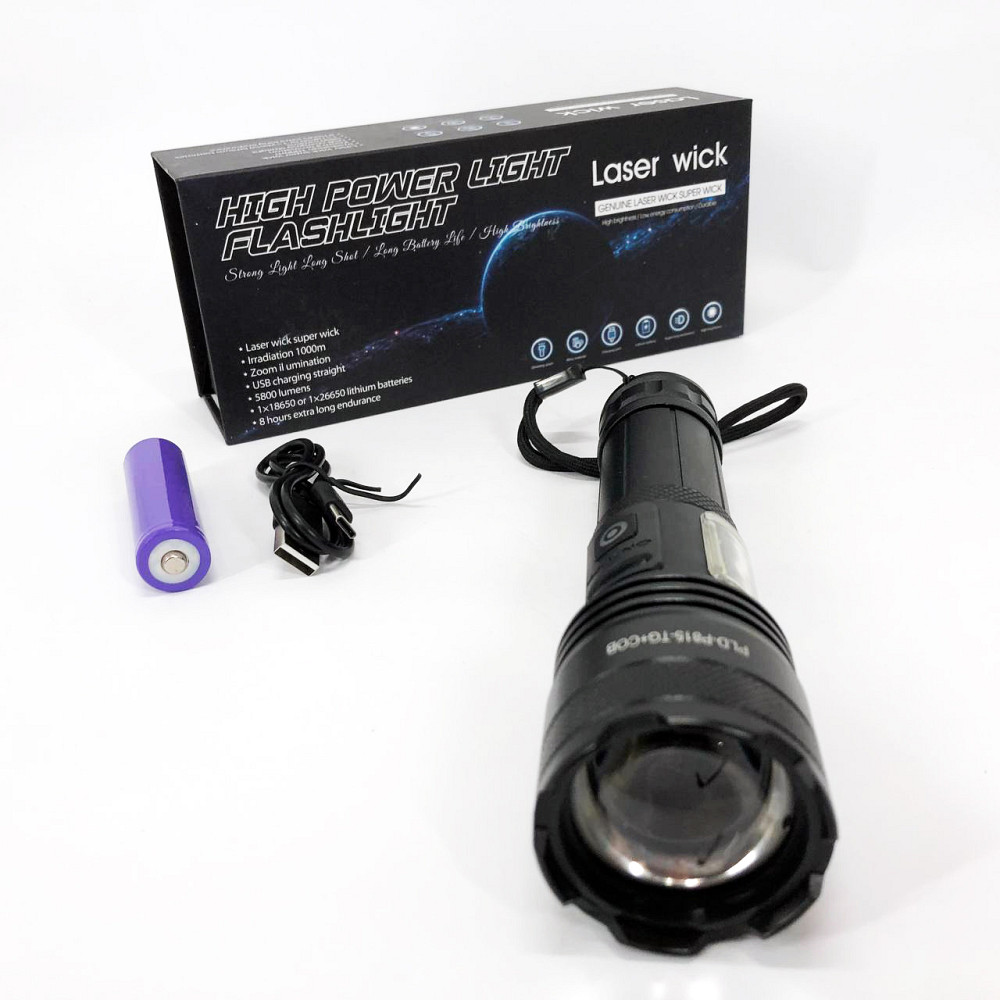 Тактичний ліхтар ручний, Яскравий тактичний ліхтарик, Ліхтар вуличний ручний батарейний FO-30 Львів - фото 1