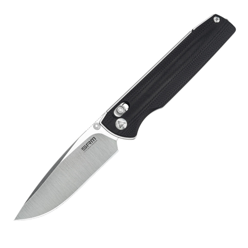 Ніж складаний туристичний SRM Terrier 258L-GB (9.3 см) D2 / G10 чорний Київ - фото 1