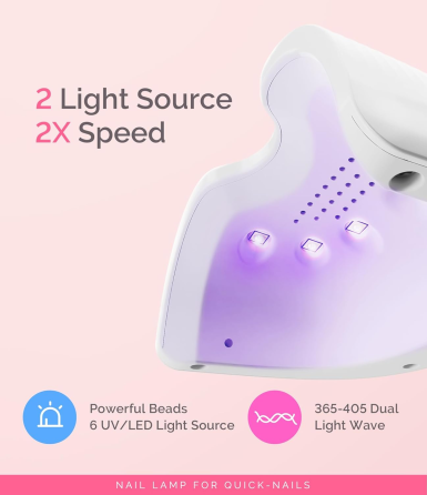 Міні-лампа для нігтів MelodySusie LED UV з легким дизайном, сушарка для нігтів P-ART06F з простим кнопковим керуванням Київ