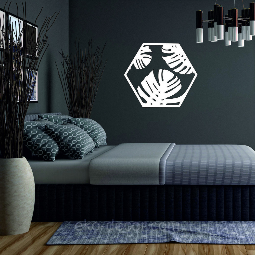 Декоративне настінне Панно «Листя пальми»  Декор на стіну 70*61 см, Білий Київ - фото 3