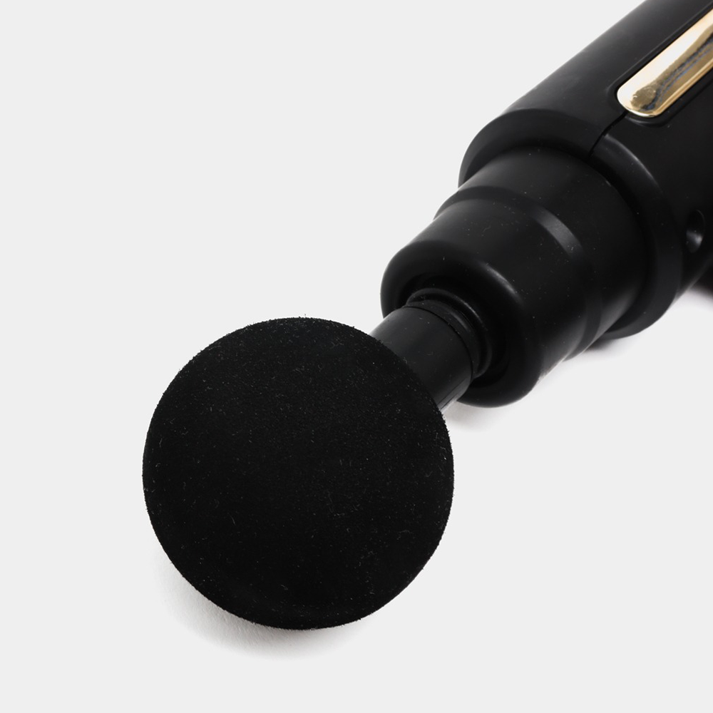 Перкуссионный массажер с 4 насадками Gun Massager, Черный / Ручной массажер / Массажер для тела Киев - изображение 7