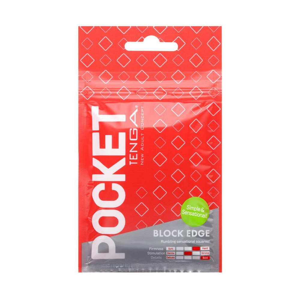 Мастурбатор TENGA Pocket Block Edge Sex Aura Київ - фото 1