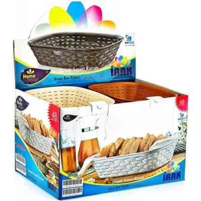 Хлібниця Irak Plastik 2,5 л під ротанг пудрова (6663) Вінниця