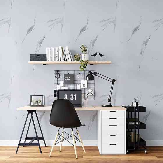 Белый мраморный самоклеящийся виниловый рулон Киев