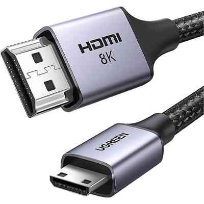 Кабель мультимедийный HDMI M to HDMI mini M 1.0m 8K HD163 black Ugreen (15514) Винница