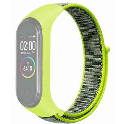 Ремешок для фитнес браслета BeCover Nylon Style для Xiaomi Mi Smart Band 7 Lime-Gray (707664) Винница