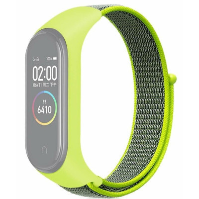 Ремінець до фітнес браслета BeCover Nylon Style для Xiaomi Mi Smart Band 7 Lime-Gray (707664) Вінниця - фото 1