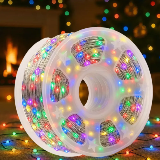 Гірлянда світлодіодна Роса 50 м 500 Led від мережі на прозорому дроті + пульт ДК (Білий, золотий, синій, мульти) Вінниця