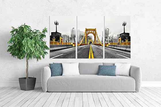 Модульная картина в гостиную / спальню  Міст  ART-223_3A Киев