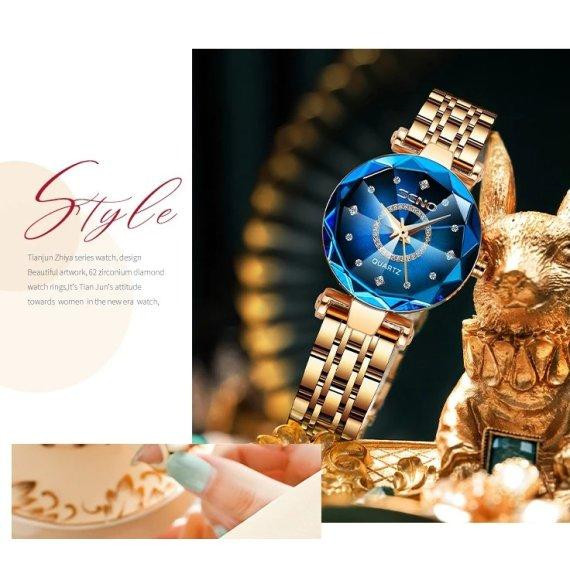 Жіночий наручний годинник Baosaili Lux (Золотистий) Вінниця - фото 4